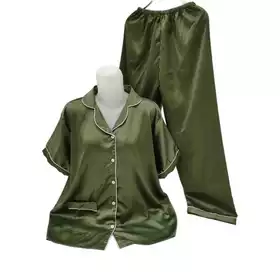 Baju Tidur Piyama Satin Velvet XL Adem Halus