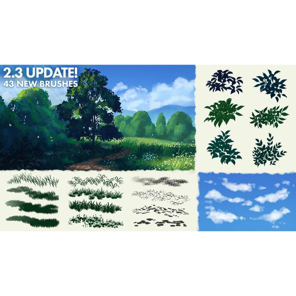 Jual Ghibli Inspired Brushes for Photoshop & Procreate BP0015 | Shopee ...