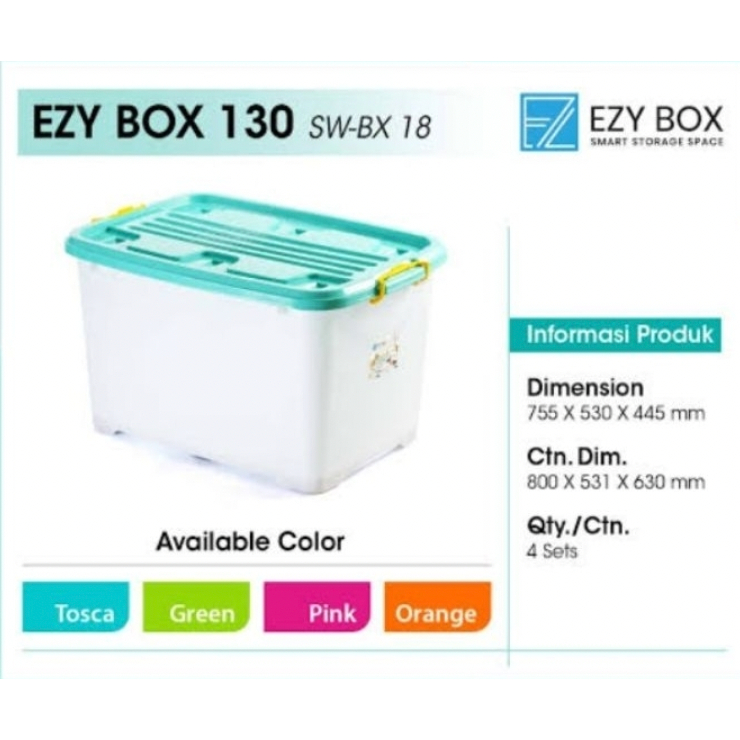 Jual CONTAINER BOX EZY CB 150 LITER KOTAK/TEMPAT PENYIMPANAN WADAH ...