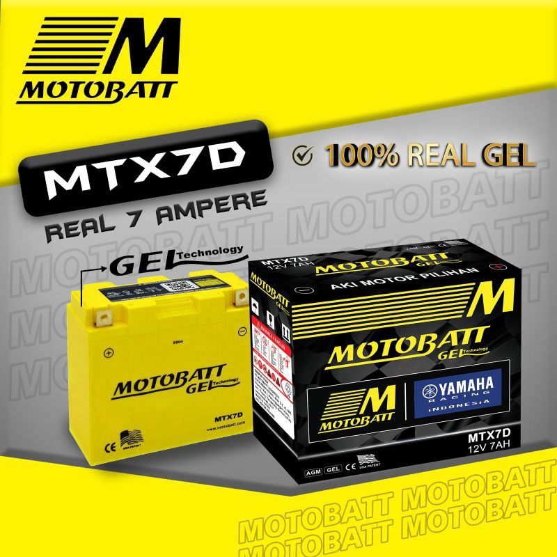 AKI ACCU KERING GEL- MOTOBATT MTX7D - Tiger, Nouvo, Scorpio