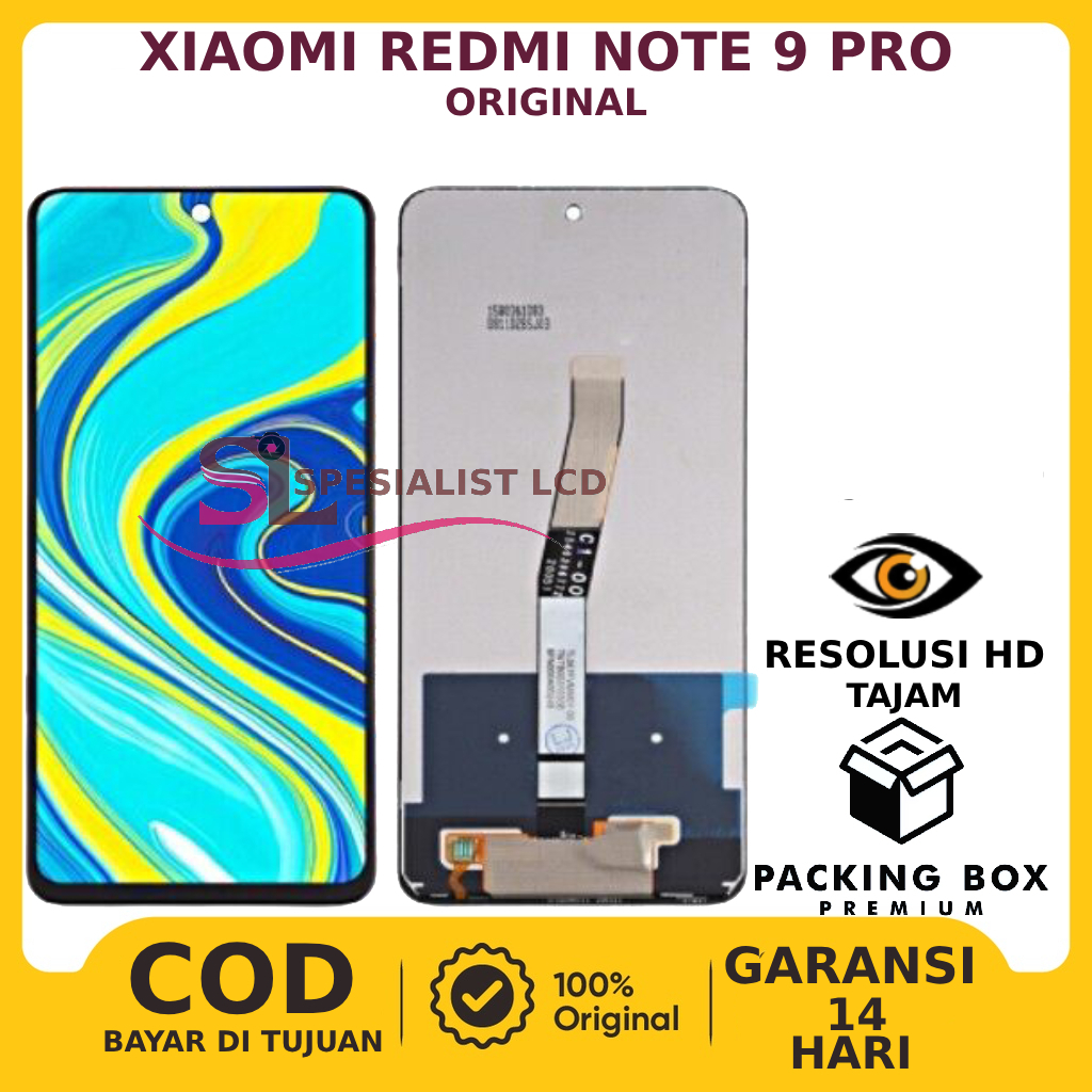 Jual LCD TOUCHSCREEN XIAOMI REDMI NOTE 9 PRO ORIGINAL GARANSI FREE LEM ...