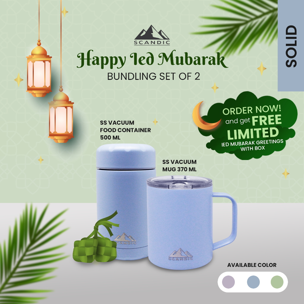 Jual SCANDIC I GIFT BOX 5 I VACUM FOOD CONTAINER 500ML & MUG 370ML ...