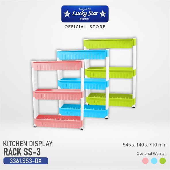 Jual Lucky Star - RAK LEMARI SUDUT DORONG / KITCHEN DISPLAY RACK / RAK ...