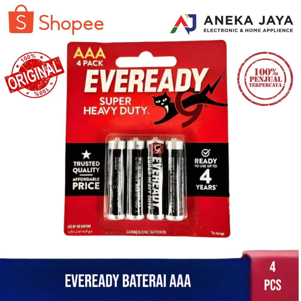 Jual Baterai Eveready A3 Hitam Super Heavy ORIGINAL | Shopee Indonesia