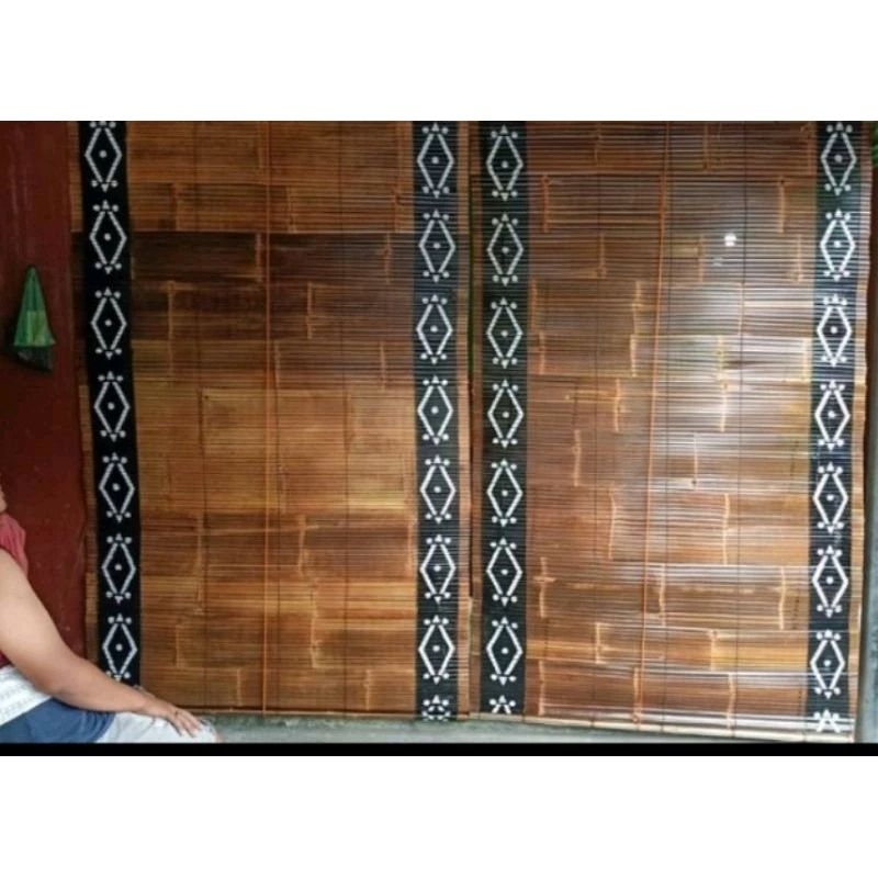 Tirai bambu motif 2x2/2,5x2 / 1,5x2,5 /2x2,5/1x2,5m/3x1,5/1,5x2/ 1,5x3 cocok buat outdoor lengkap tali