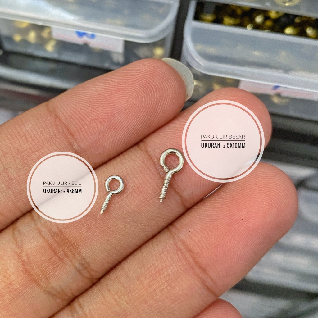 Jual Jual Paku Ulir Ukuran Besar Isi 20 Biji Warna Silver Craft Ganci ...