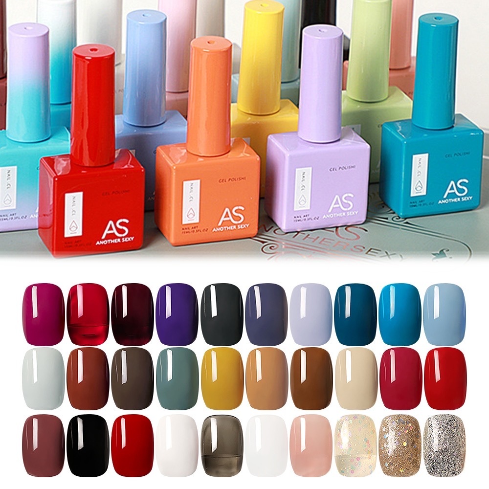 Jual [01-60] AS Another Sexy Gel Nail Polish 15ml UV LED Soak Off Kutek ...