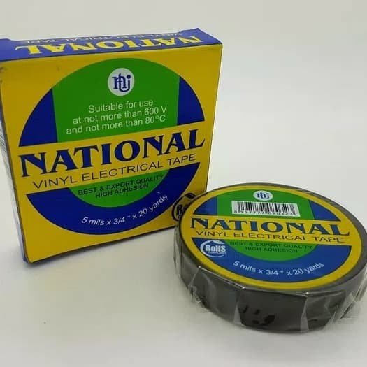 Jual Isolasi Listrik Hitam National Besar Yard Nasional Vynil Isolasi Goldtape Kabel Selotip