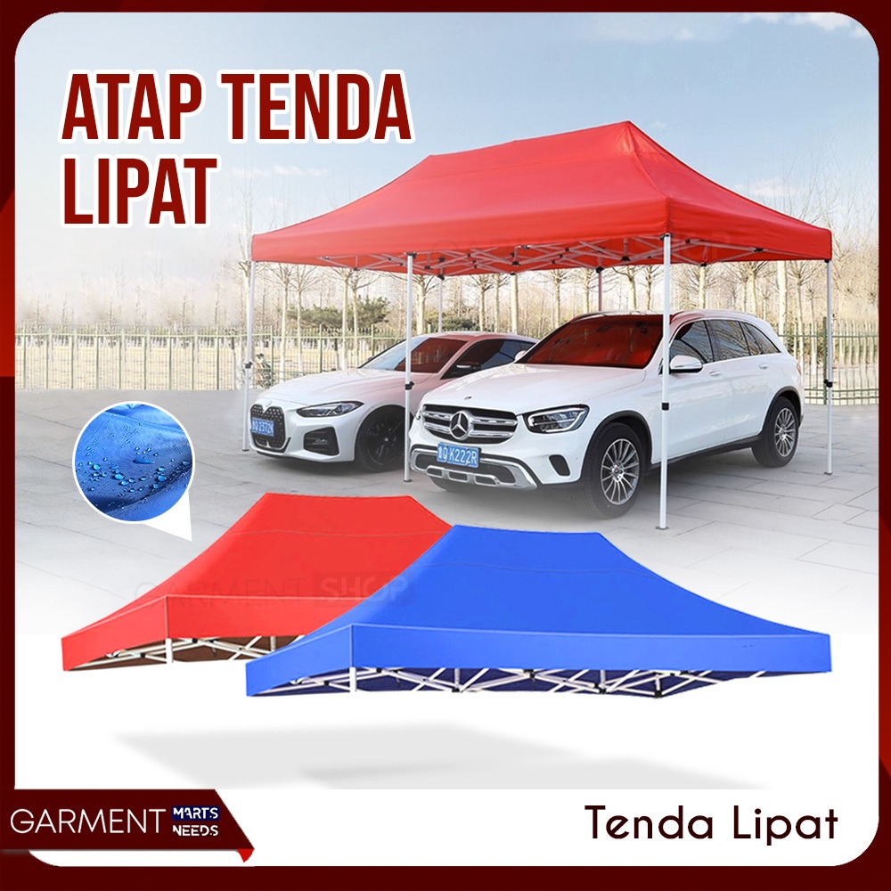 Atap Tenda Terpal Lipat Anti UV Penutup Stand Dagang Outdoor Gazebo Pameran Lipat Besar Jumbo