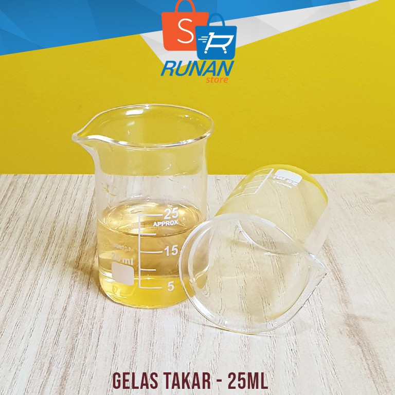 Jual Dijual kakak Gelas Ukur Kaca 25 ml Beaker Glass 25ml Gelas Lab