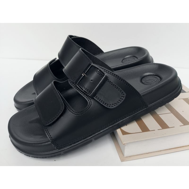 Jual FLF WOLFER | Sandal Pria Kulit mode Gesper Anti Slip Ringan Dam ...
