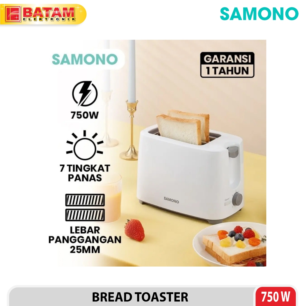 Jual SAMONO BREAD TOASTER PEMANGGANG ROTI - SW-TW750 | Shopee Indonesia