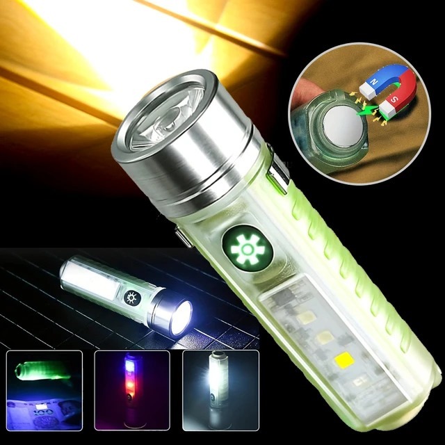 Jual * MKA * SENTER LED MINI ZOOM USB ISI ULANG MULTIFUNGSI / SENTER ...