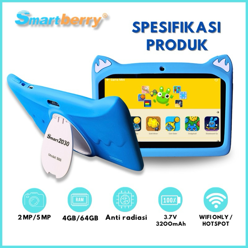 Jual FREE CASE LUCU Tablet Anak Android Tab Study Kids | Tablet Android ...