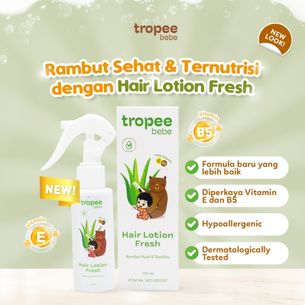 Jual Tropee Bebe Hair Lotion Fresh 100ml , Menutrisi, Melembapkan dan
