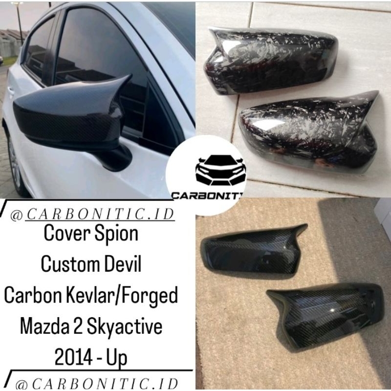 Jual Cover Spion Custom Model Devil Mazda Skyactiv Up Carbon Kevlar Forged Shopee