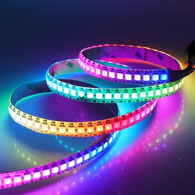 Jual LED STRIP WS2812b LED WS2812b RGB 5V 144 LED/METER | Shopee Indonesia