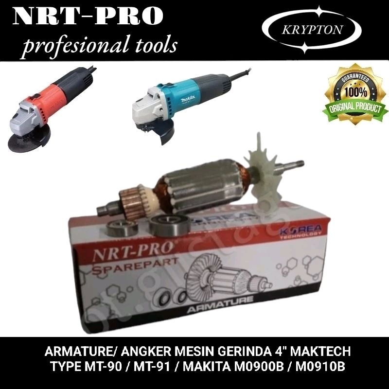 Jual ARMATURE GERINDA MAKTECH MT-90 / MT90 / MT-91 NRT PRO 100% ...