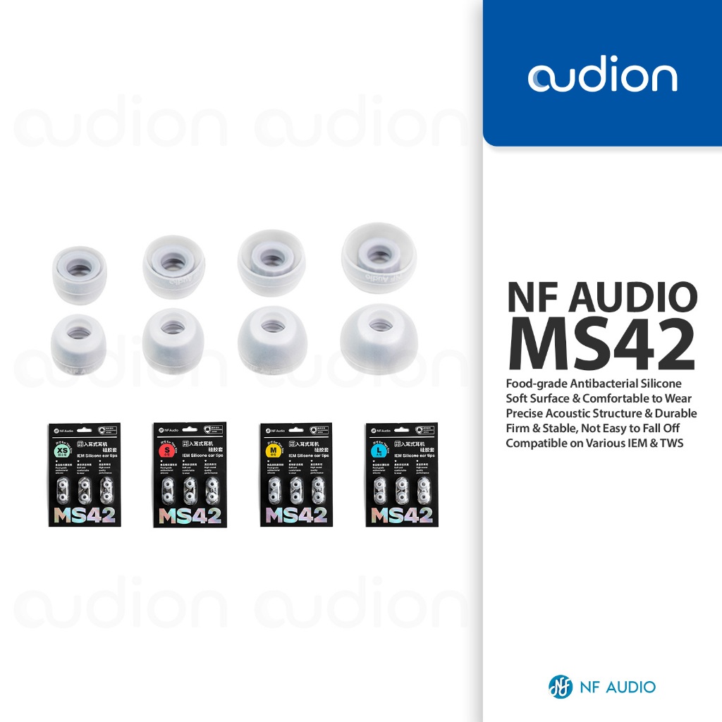 Jual NF AUDIO MS42 Antibacterial Food-grade Silicone Eartips for IEM ...