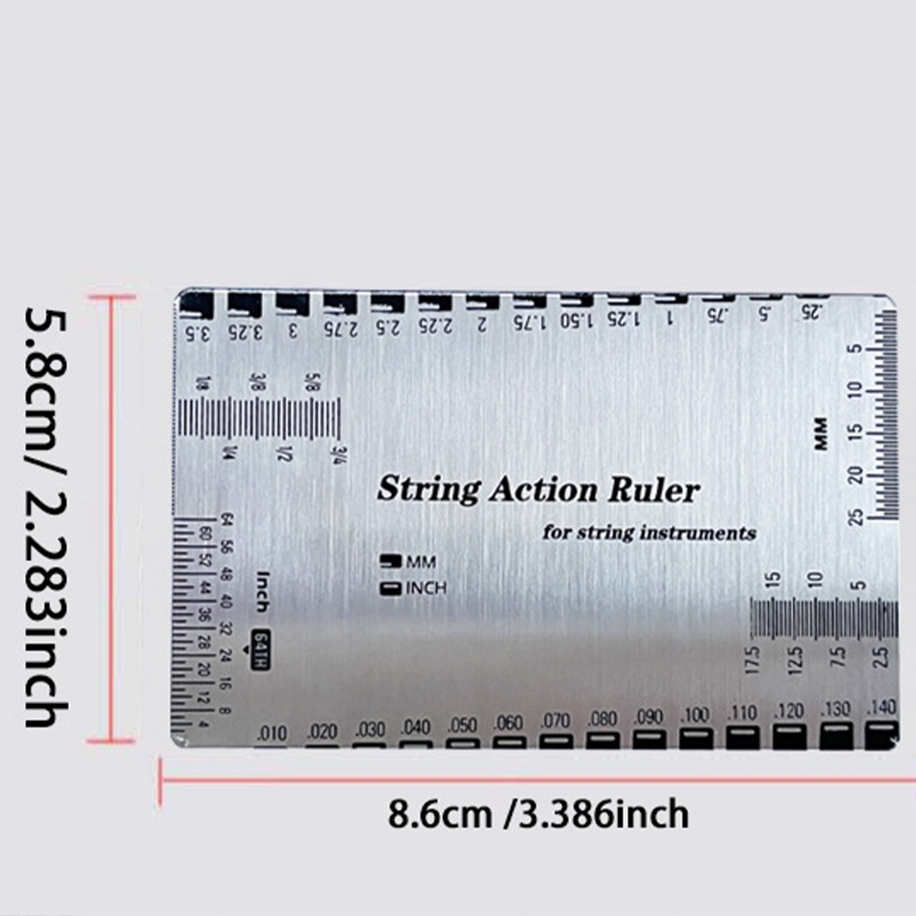 Jual String Gauge Ruler Pengukur String Senar Gitar Fritz Ruler Besi ...