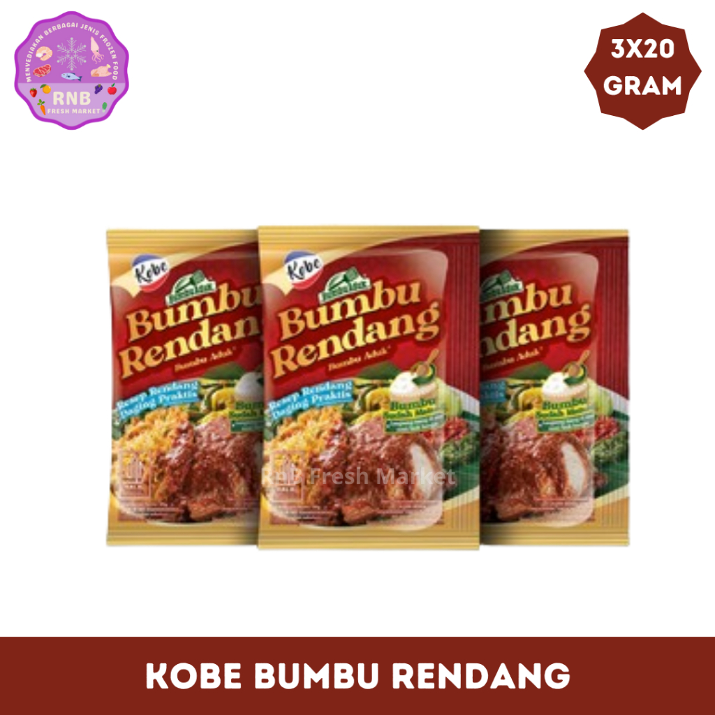 Jual Kobe Bumbu Aduk Bumbu Rendang 3x20 Gram | Shopee Indonesia