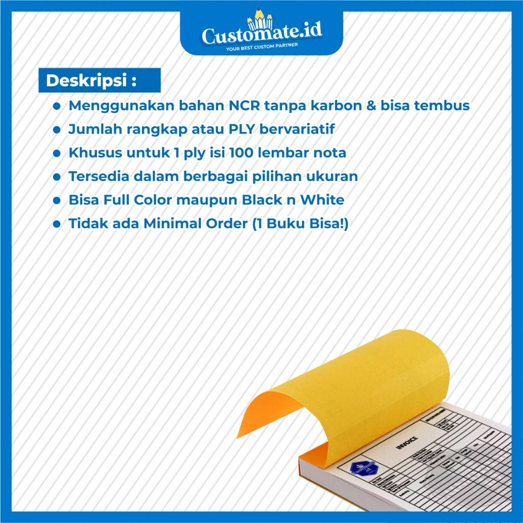 Jual CUSTOM CETAK INVOICE / NOTAPLY NCR SATUAN | Shopee Indonesia