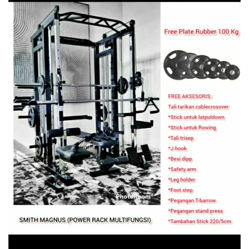 Jual SMITH MAGNUS POWER RACK MULTIFUNGSI Shopee Indonesia