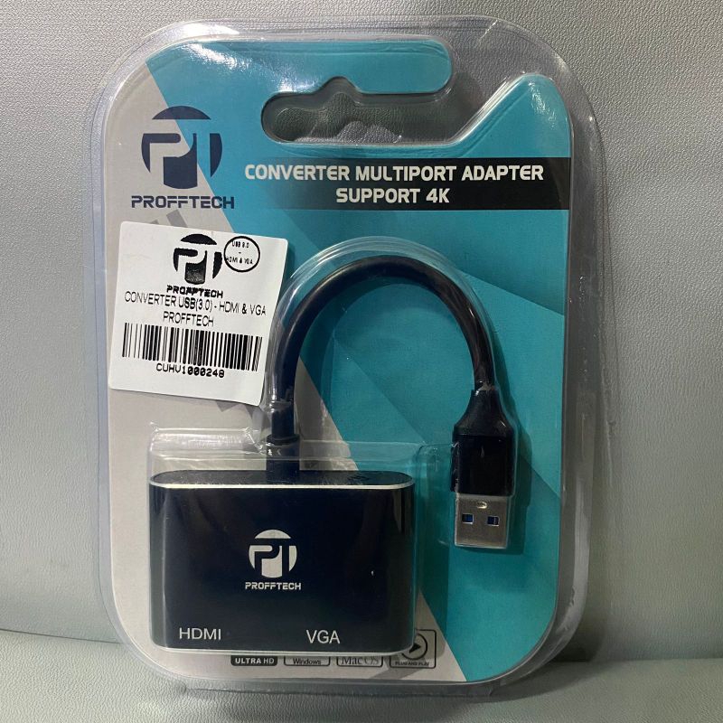 Jual USB 3.0 to VGA / HDMI Adapter PROFFTECH Converter MultiPort USB ...