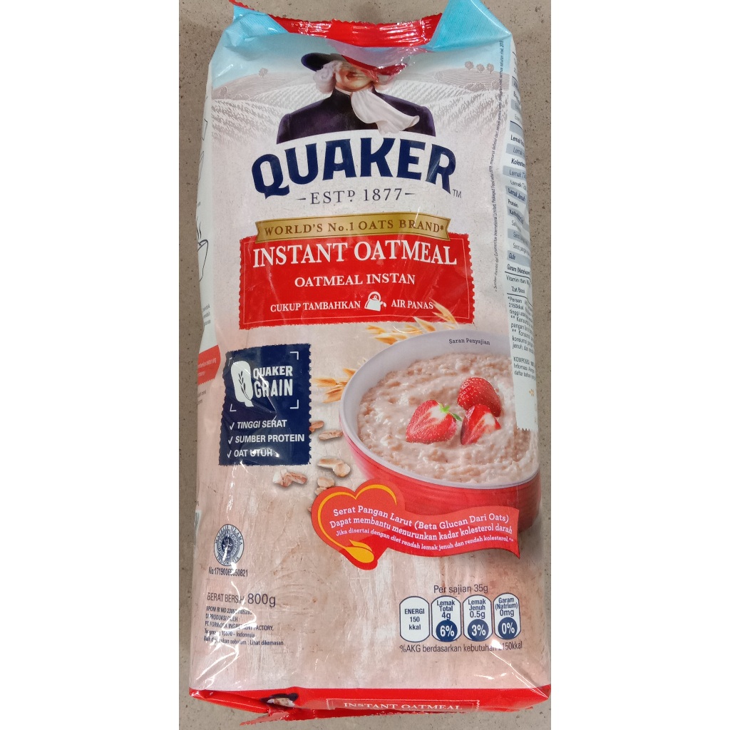 Jual QUAKER Instant Oatmeal 800 gr Original | Shopee Indonesia