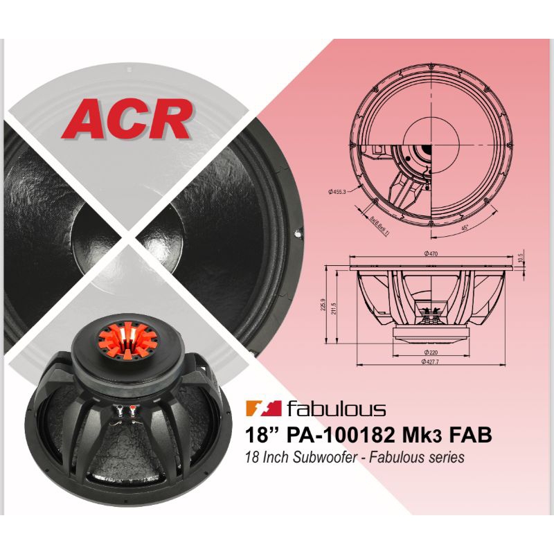 Pa 100182 Pa Speakers 18 Inch Jual Acr Premier Harga Terbaik