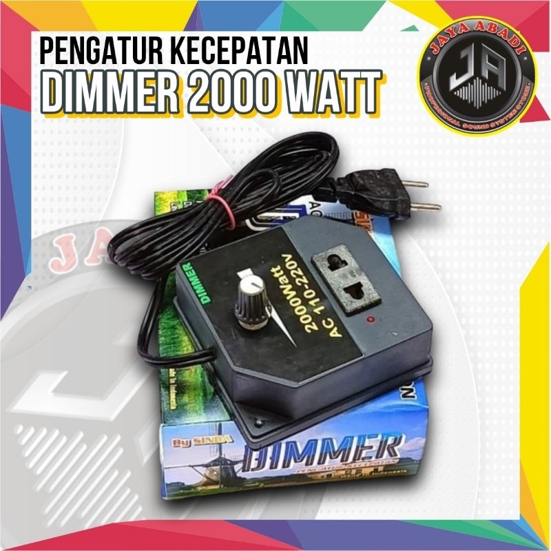 Jual PENGATUR KECEPATAN DIMMER 2000 WATT SINBA ORIGINAL | Shopee Indonesia