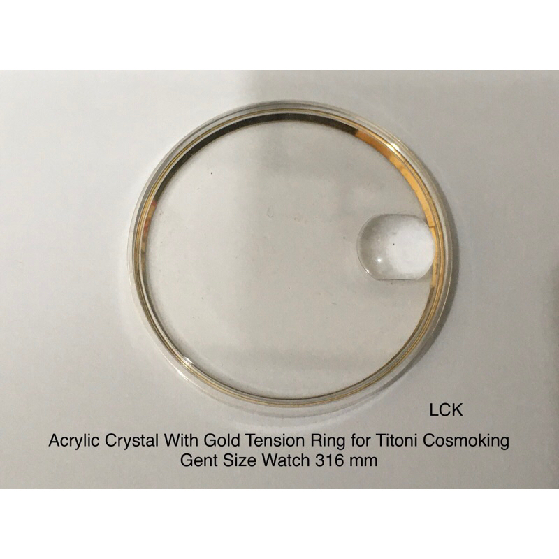 Jual Acrylic Crystal with Silver/Gold Tension Ring for Titoni
