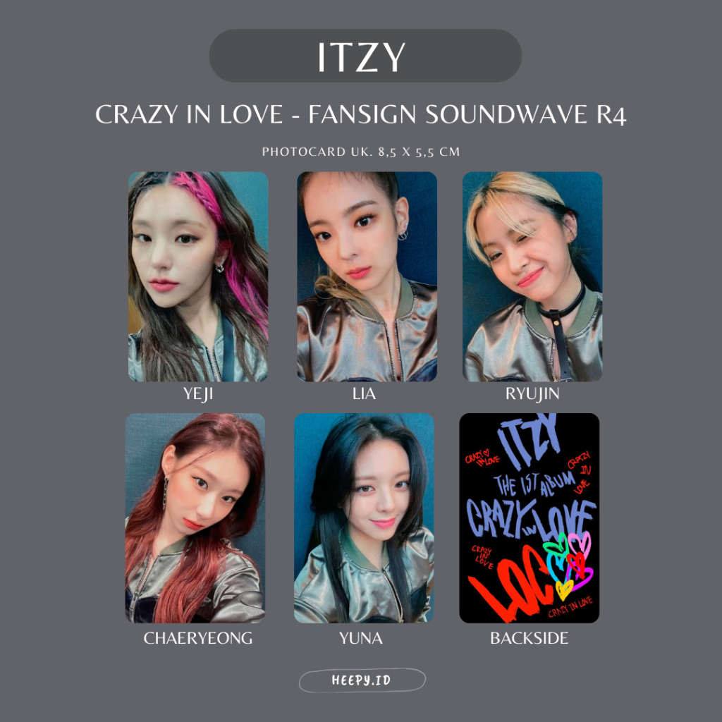 Jual [ITZY] UNOFFICIAL PHOTOCARD ITZY CRAZY IN LOVE | Shopee Indonesia