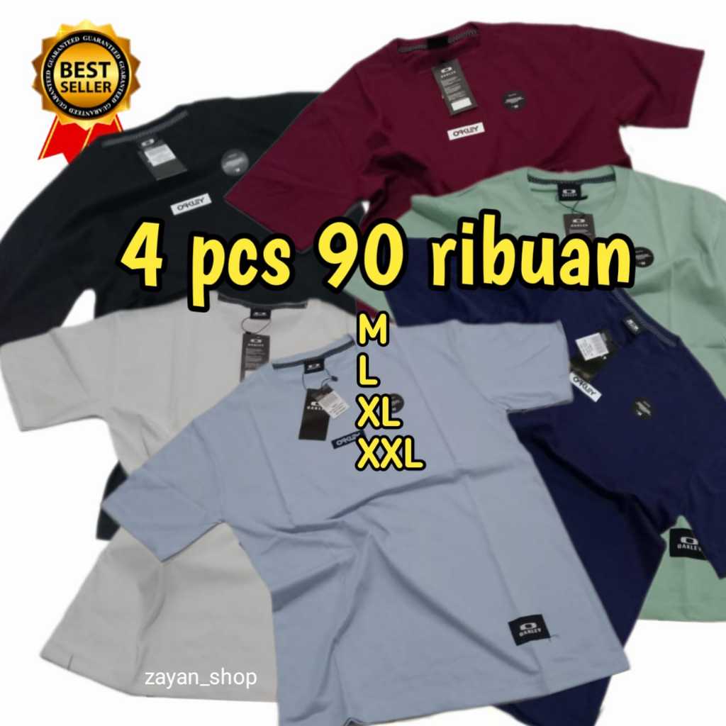 Jual 4pcs 90 ribuan II kaos oblong lengan pendek berkualitas bagus II ...