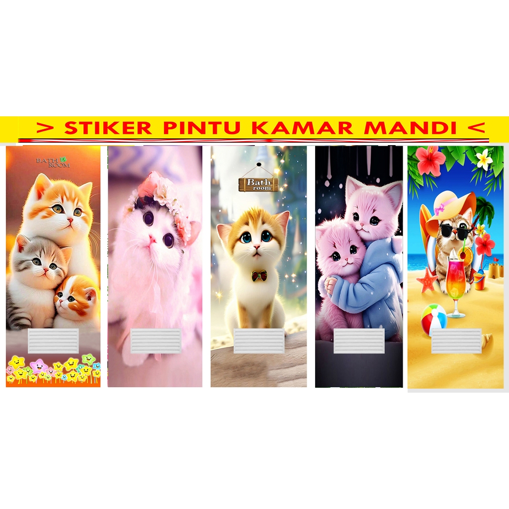 Jual STIKER PINTU TOILET MOTIF KUCING | Shopee Indonesia