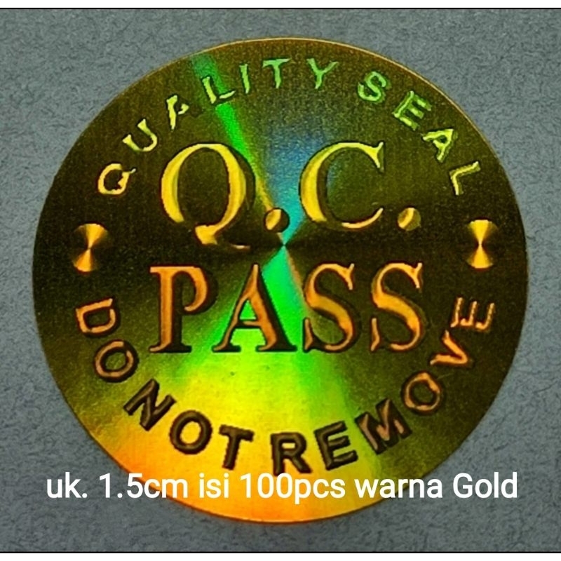 Jual stiker hologram Quality Control QC Pass | Shopee Indonesia