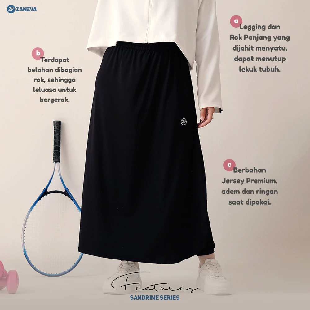 Zaneva Legging Rok Olahraga Modern Simple Terbaru dan Kekinian