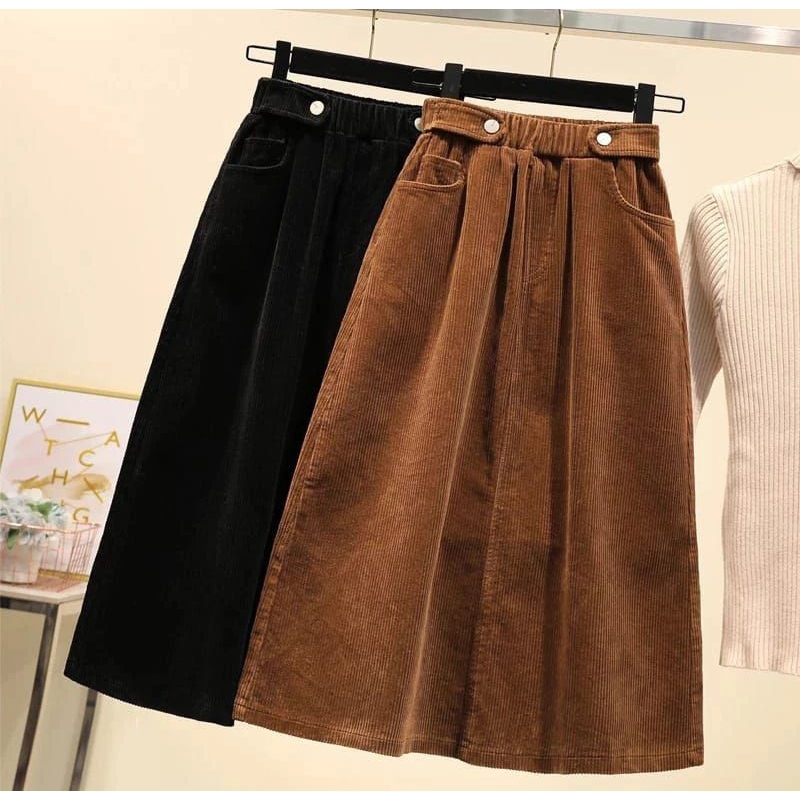 Jual curduroy vintage rok - rok mayung lembut - rok curduroy panjang ...