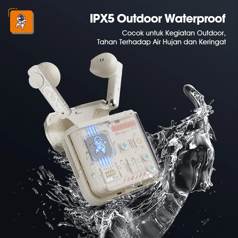 ACOME Headset Earphone TWS Bluetooth 5.3 Transparent Low Latency 60ms Inpods AT06 - Garansi Resmi 1 Tahun