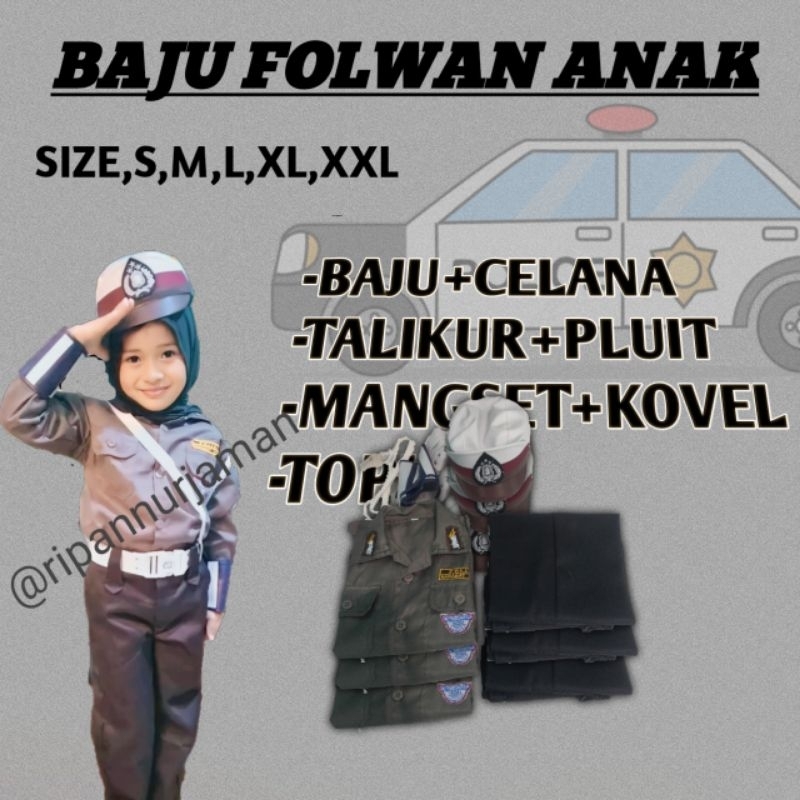 Jual Baju polwan anak TK/karnaval (perempuan)folwan anak fshion anak