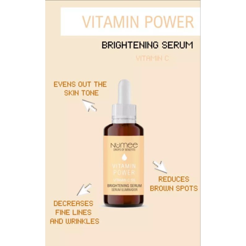 Jual Numee Drops of Benefits Vitamin Power Brightening Serum with ...
