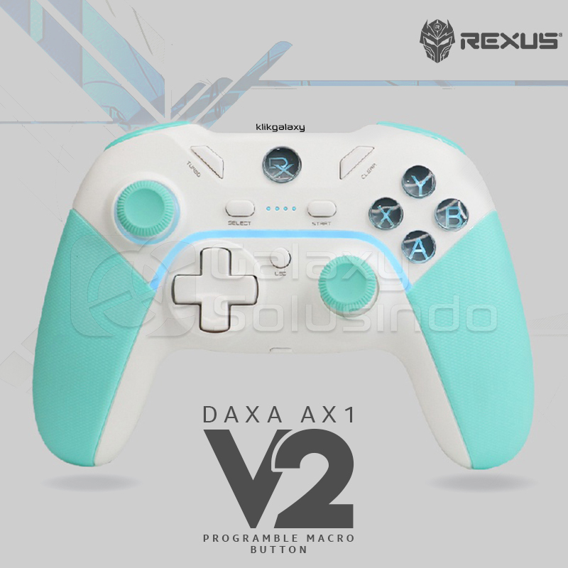 Jual Rexus Daxa Asteria DX-AX1 V2 Wireless Gamepad - White Mint ...