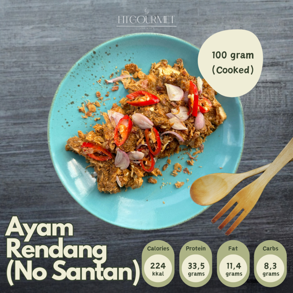Jual PROTEIN READY TO EAT Rendang Ayam No Santan | HEALTHY MEAL PREP ...