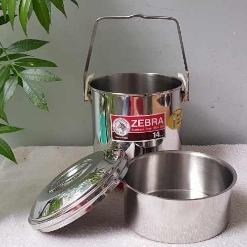 Jual Rantang Tunggal Stainless / Rantang Zebra SUS304 Loop Handle Pot ...