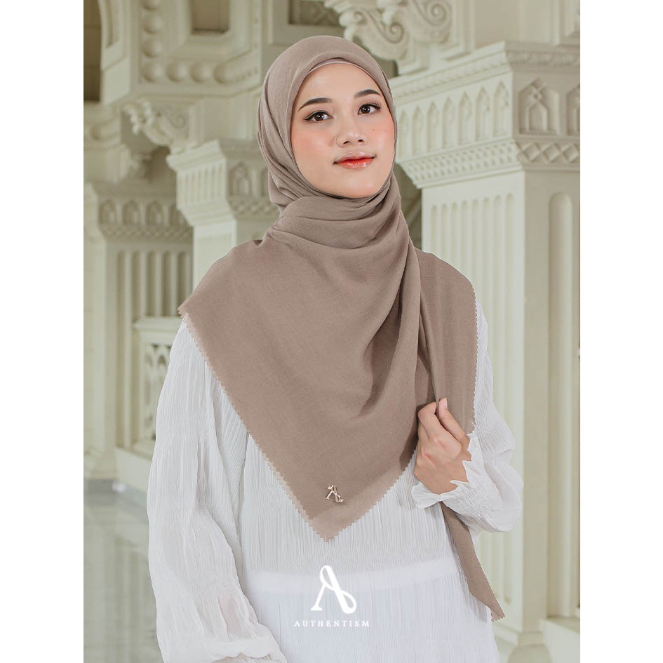 AUTHENTISM ID Raline Basic Voal Syari Kerudung Segi Empat Polos Aira Voal Lasercut Premium