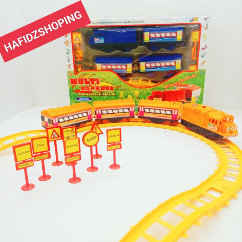 Jual Kereta Api Multi Express Lampu dan Suara | Shopee Indonesia
