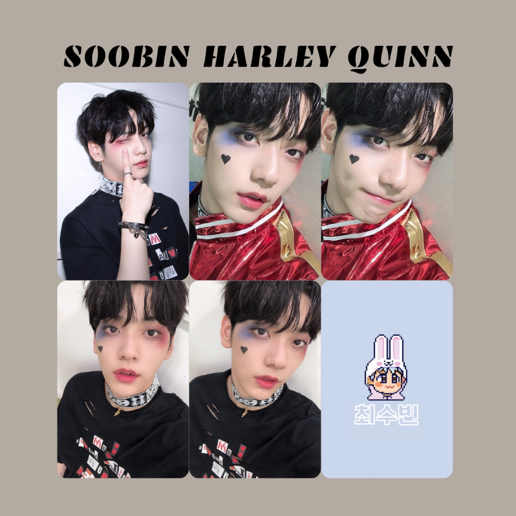 TXT popular SOOBIN BLUE HOUR HARLEY QUINN SEASONS GEEETINHS PHOTOCARD SET. PC