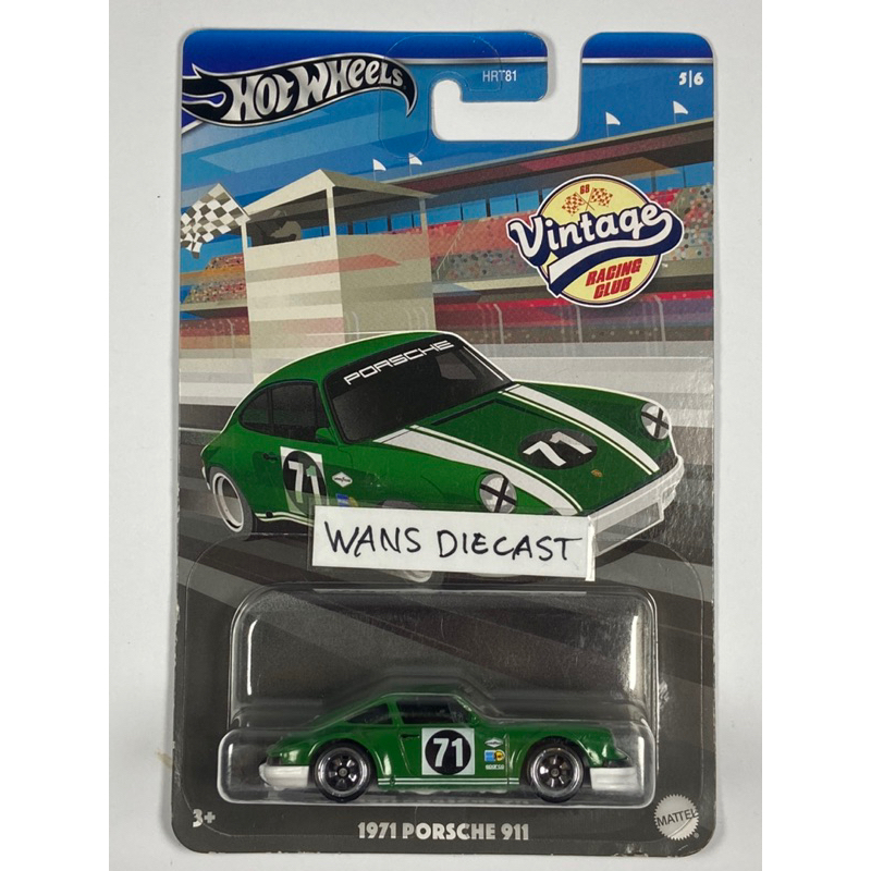 Hot Wheels 1971 Porsche 911 Verde – Vintage Racing Club 1:64