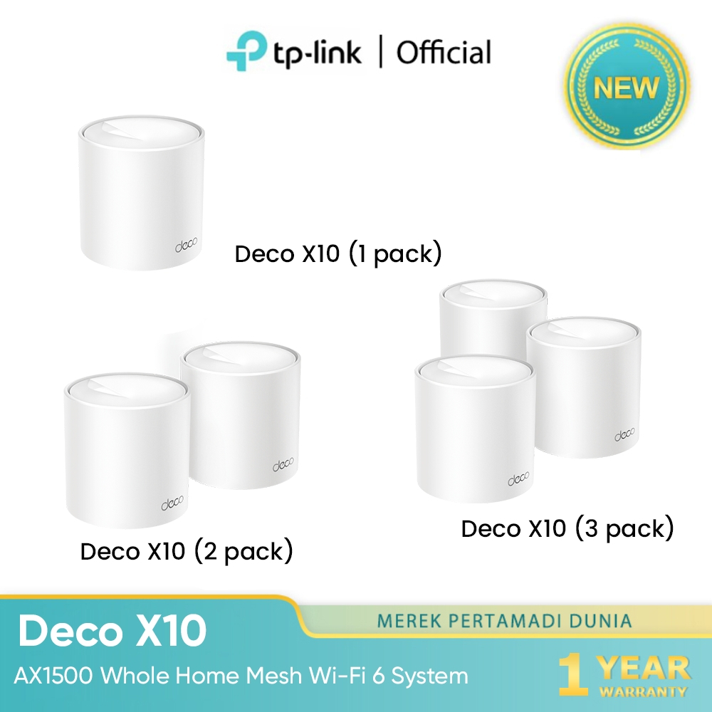 Jual TPLink Deco X10 (1/2/3 Pack) AX1500 Dual Band Gigabit MUMIMO