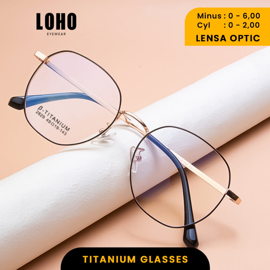 Jual Loho Kacamata Anti Radiasi Photocromic Bluecromic Titanium Minus Anti Blueray Frame Bulat